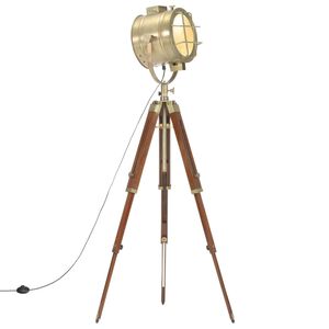 vidaXL Lampadaire &agrave; tr&eacute;pied bois de manguier massif 165 cm
