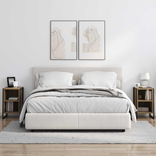 vidaXL Table de chevet Ch&ecirc;ne artisan 39.5 x 30 x 50 cm