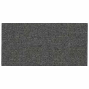 vidaXL T&ecirc;te de lit murale 12 pc 30 x 15 cm Gris fonc&eacute; tissu
