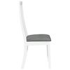 vidaXL Chaises à manger coussins 2 pcs blanc bois massif caoutchouc