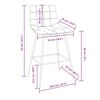 vidaXL Tabouret de bar Gris Similicuir