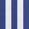 vidaXL Coussins de chaise &agrave; dossier haut lot de 6 rayures bleu/blanc