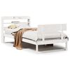 vidaXL Cadre de lit sans matelas blanc 90x190 cm bois de pin massif