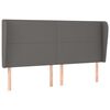 vidaXL T&ecirc;te de lit avec oreilles Gris 203x23x118/128 cm Similicuir