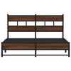 vidaXL Cadre de lit en métal sans matelas chêne marron 140x190 cm