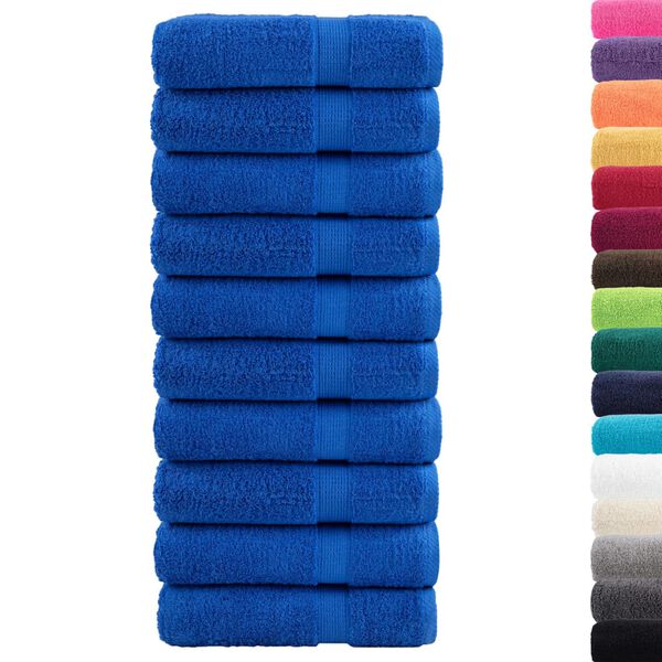 vidaXL Serviettes de bain de qualit&eacute; sup&eacute;rieure SOLUND 10 pcs bleu