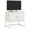 vidaXL Meuble TV blanc 68,5x39x60,5 cm acier
