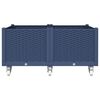 vidaXL Jardini&egrave;re &agrave; roulettes bleu gris 100x80x54 cm PP
