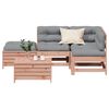 vidaXL Salon de jardin 5 pcs avec coussins bois massif douglas
