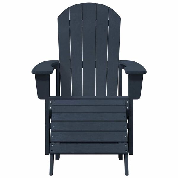 vidaXL Chaise Adirondack Bleu marine 82 x 74 x 92 cm HDPE