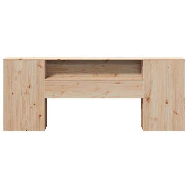 vidaXL Tête de lit avec rangement 180 cm bois massif de pin