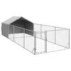 vidaXL Niche d'ext&eacute;rieur pour chien enclos 6x2x1,5 m acier galvanis&eacute;