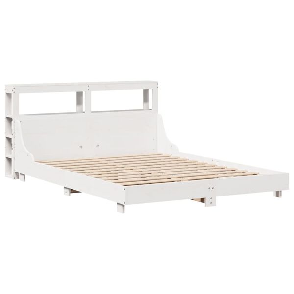 vidaXL Cadre de lit sans matelas blanc 160x200 cm bois de pin massif