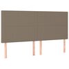 vidaXL T&ecirc;te de lit &agrave; LED Taupe 160x5x118/128 cm Tissu