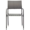 vidaXL Chaise &agrave; d&icirc;ner de jardin empilable lot de 4 gris r&eacute;sine tress&eacute;e