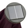 vidaXL Parasol de jardin avec lumières LED rouge bordeaux aluminium
