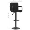 vidaXL Tabourets de bar lot de 2 noir velours
