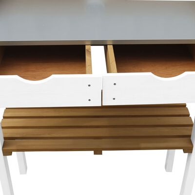 AXI Table de rempotage avec 2 tiroirs Marron et blanc