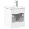 vidaXL Armoire lavabo de salle de bain avec bassin int&eacute;gr&eacute; blanc