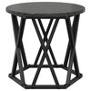 vidaXL Table d'appoint empilable 3 pcs Ch&ecirc;ne noir