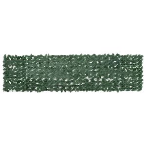 vidaXL &Eacute;cran de balcon avec feuilles vert fonc&eacute; 300x75 cm