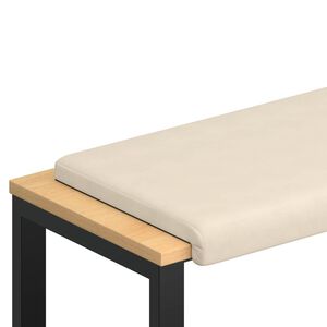 vidaXL Coussin de banc Microfibre Beige Profondeur 35 cm