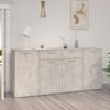vidaXL Buffet Gris béton 160x36x75 cm Bois d'ingénierie