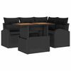 vidaXL Ensemble de canap&eacute; de jardin 5 pc Noir