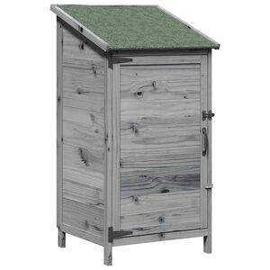 vidaXL Abri de jardin Gris 59,5 x 56 x 113,5 cm Bois de Sapin Massif