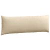 vidaXL Coussins de canapé 2 pcs Crème 120 x 40 cm tissu