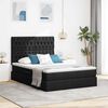 vidaXL Lit avec rangement et matelas Noir 140 x 200 cm Polyester