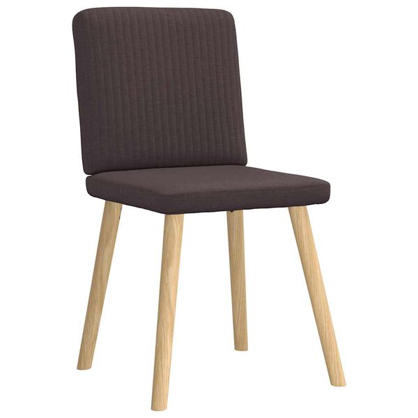 vidaXL Chaises &agrave; manger lot de 6 marron fonc&eacute; tissu