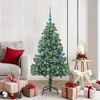 vidaXL Sapin de No&euml;l avec 150 LED avec support Vert 150 cm PVC