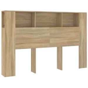 vidaXL Armoire de t&ecirc;te de lit ch&ecirc;ne sonoma 160x18,5x104,5 cm