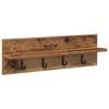 vidaXL Porte-manteau mural Montage mural Bois ancien 60 x 10,5 x 18 cm