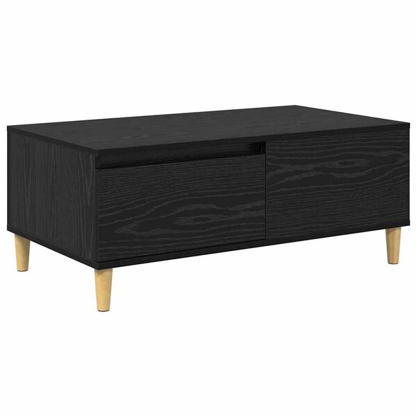 vidaXL Table basse Ch&ecirc;ne noir 90 x 50 x 35 cm Bois d'ing&eacute;nierie