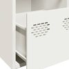 vidaXL Buffet blanc 101,5x39x73,5 cm acier lamin&eacute; &agrave; froid