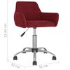 vidaXL Chaises pivotantes &agrave; manger lot de 2 Rouge bordeaux Velours