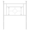vidaXL Tête de lit métal blanc 80 cm