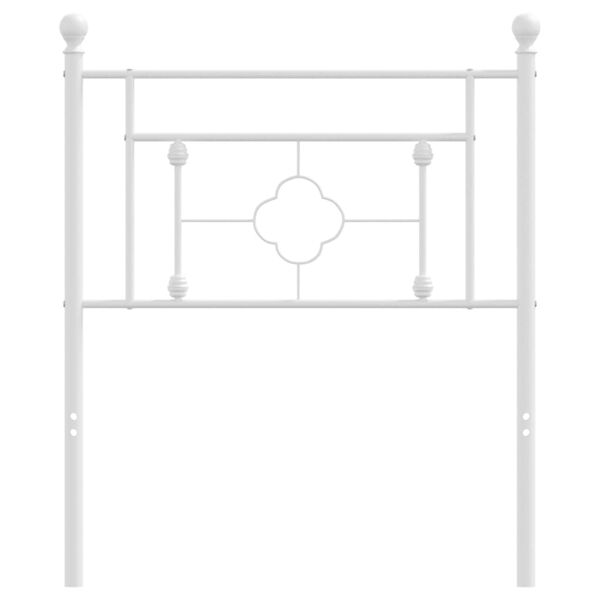 vidaXL Tête de lit métal blanc 80 cm