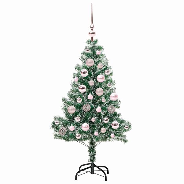 vidaXL Arbre de No&euml;l artificiel floconn&eacute; de neige avec lumi&egrave;re LED