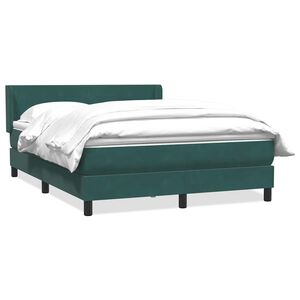 vidaXL Sommier &agrave; lattes de lit et matelas vert fonc&eacute; 160x210cm velours
