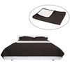 vidaXL Couvre-lit &agrave; double face matelass&eacute; 220 x 240 cm Cr&egrave;me et marron