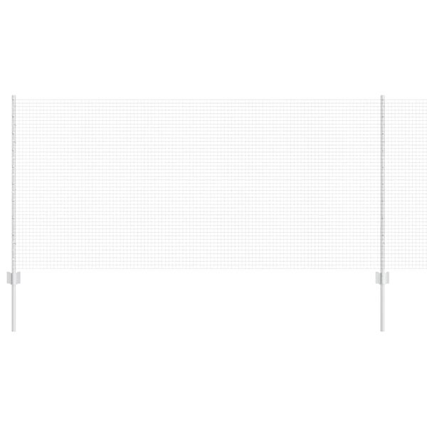 vidaXL Cl&ocirc;ture avec poteau Argent&eacute; 1 x 10 m Acier