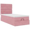 vidaXL Cadre de lit ottoman avec matelas rose 90x190 cm velours