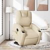 vidaXL Fauteuil inclinable de massage Cr&egrave;me Tissu