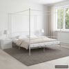 vidaXL Cadre de lit sans matelas avec baldaquin blanc 180x200 cm m&eacute;tal