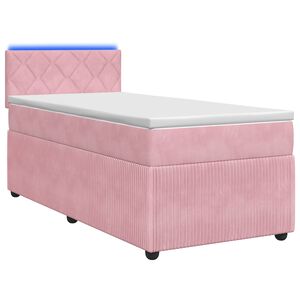 vidaXL Lit boxspring avec matelas Rose 80 x 200 cm Velours
