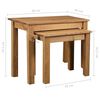 vidaXL Tables gigognes 2 pcs Bois de pin massif Assortiment Panama