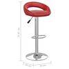 vidaXL Tabouret de bar Rouge bordeaux Similicuir